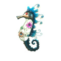 Deluxe Jeweled Metal Garden Seahorse decoración para la pared